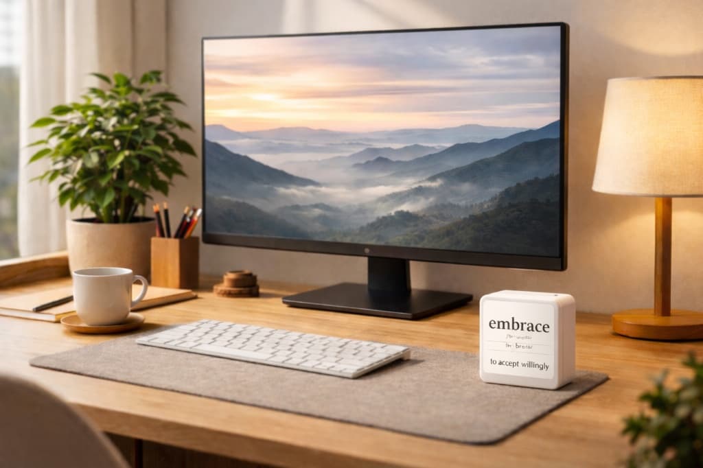 Dicter Cube 데스크 위